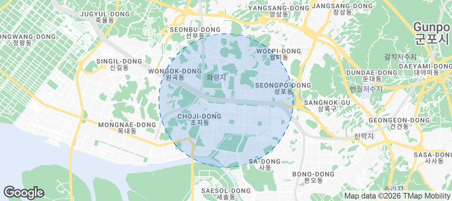 Ansan-si Airbnb map